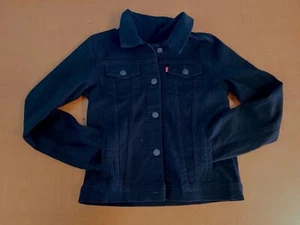 Levis Jacket Girls Black Denim  Button Pockets Size L 12-13 YRS   Casual Outdoor - Picture 1 of 13