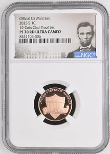 2025 S Lincoln Cent 1C 10 Coin Proof Set NGC PF70 RD Ultra Cameo - Picture 1 of 2
