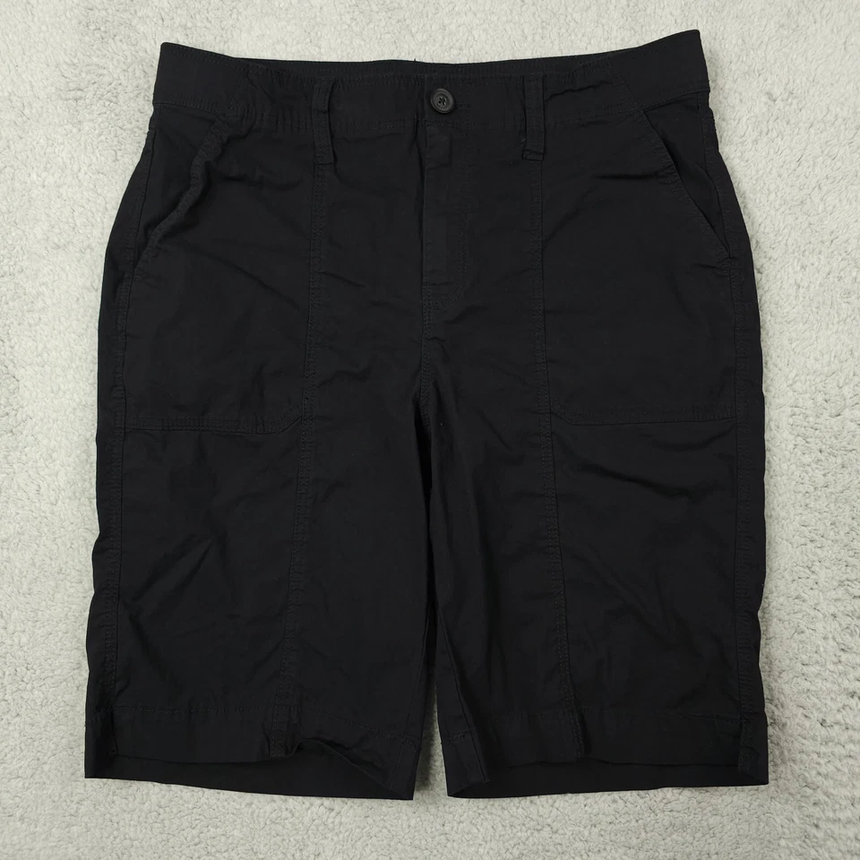 Pantalones Cortos Chicos Para Mujer 0.5 US 6 Negros Convertibles Popelina Carga Elastizados Informales 9.5" Foto 1 de 4