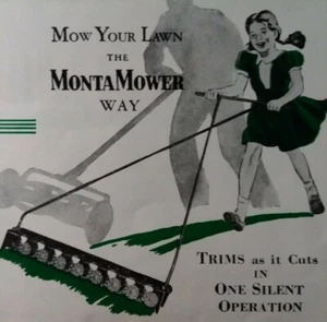 Monta Mower 1946 Walk-Behind 8lb Rasenmäher Farbe Verkaufsprospekt Katalog Handbuch - Bild 1 von 1