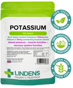 Potassium, 100 Tablets, 200mg, blood pressure, cramp - Picture 1 of 3