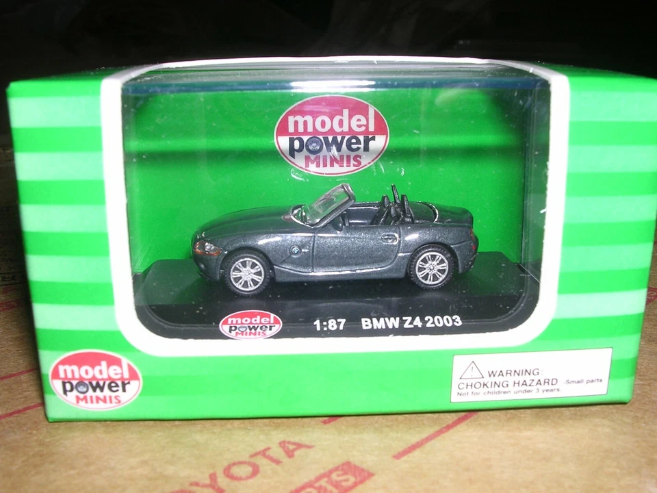 MODEL POWER #19320  2003 BMW Z4 Convertible "Dark Gray"  H.O. 1:87 - Image 1 of 1