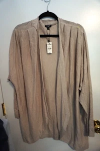 NWT Express Open Front Cardigan Womens Light Brown Long Sleeved Retails $79 - Picture 1 of 3