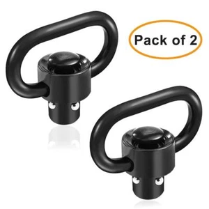 2-Pack QD Sling Swivel w/ Heavy Duty Mount-2 Quick Detach Push Button Attachment - Picture 1 of 6