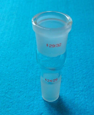 Glass Enlarging Adapter,Male 24/29 to Female 29/32,Chemical Laboratory Glassware - Image 1 of 4