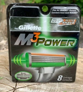 8 Gillette Mach3 M3 Power Mach 3 Razor Blade Shaver Refill Cartridges BRAND NEW - Picture 1 of 1