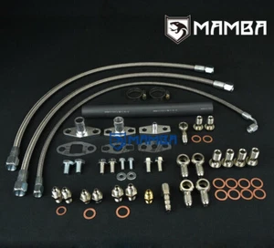 Línea de agua de aceite turbo / para NISSAN SR20DET S13 S14 S15 con TM Greddy TD06 TD06H - Imagen 1 de 7