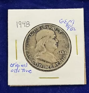Choice - 1948 - P - "BU" Franklin - FBL - Lustrous Roll-Original End Toned - Picture 1 of 2