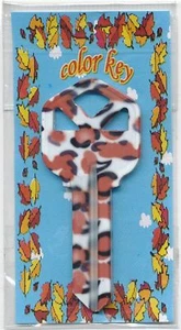 CHIAVE COLORATA CASA LEOPARDO CHIAVI VUOTE KW-1 ottimo regalo - Foto 1 di 1