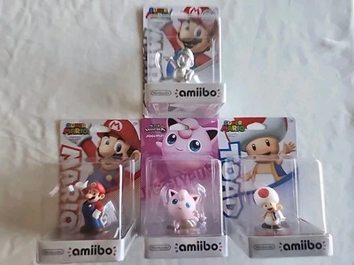 Super Smash Bros Amiibo Silver Mario Jiggly Puff Toad Nintendo Switch Wii U - Image 1 of 4