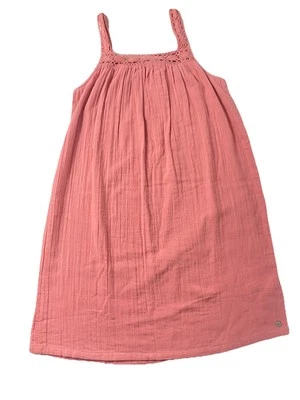 Roxy Girl’s XL 14 Short Sleeve Shift Dress Bright Memories Pink Mauve New - Image 1 of 4