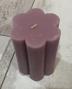 Target Flower Pillar Candle - Pink Crepe/Mauve - 4” Height - NEW - Picture 1 of 7