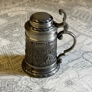 Cerveza de peltre miniatura vintage Stein SKS Zinn 95 % Alemania Occidental - Imagen 1 de 4