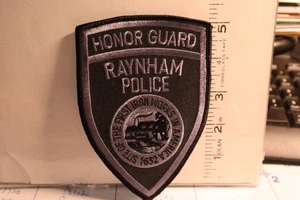 police patch  RAYNHAM POLICE MASSACHUSETTS HONOR GUARD SUBDUED - Picture 1 of 1