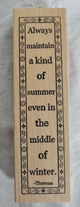 Estampillas de goma contornos sello de escritura Thoreau siempre mantiene una especie de verano en... - Imagen 1 de 8