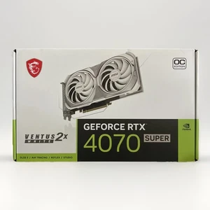 MSI nVidia GeForce RTX 4070 Super Ventus 2X White OC Dual Fan 12GB Graphics Card - Picture 1 of 3