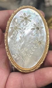 Schildkraut Lipstick Holder Mother Of Pearl With Mirror Vintage  - Picture 1 of 7