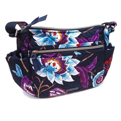 ❤️ vera bradley Mayfair in Bloom On the Go Crossbody Navy Floral Twill - Image 1 of 4