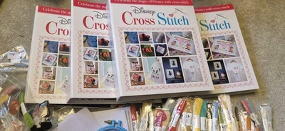 Disney Cross Stitch Hachette Magazines Nos 1-136 in 4 Ring Binders plus extras - Image 1 of 4