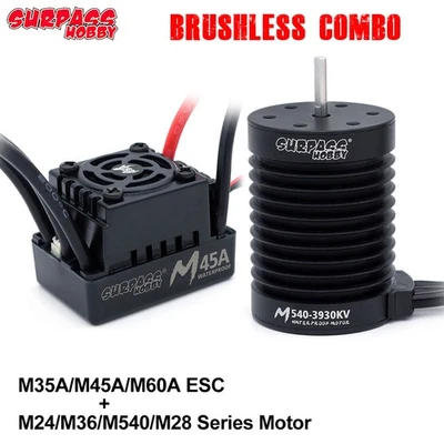 SURPASS HOBBY RC Motor and ESC Combo For 1/10 1/12 1/14 1/16 1/18 RC Car Boat - Image 1 of 4