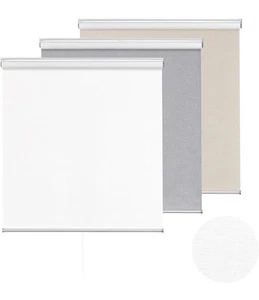 2 Pack ChrisDowa Corded 100% Blackout Roller Shades Grey 32x72 Thermal Insulated - Picture 1 of 3