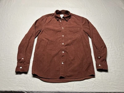 H&M Regular Fit Corduroy Long Sleeve Button Up Shirt Mens Small Brown Casual - Image 1 of 4