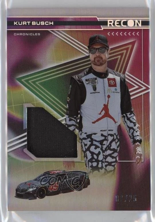 2023 Panini Chronicles Recon Jumbo Materials Holo Silver /25 Kurt Busch #RJ-KU - Image 1 of 2