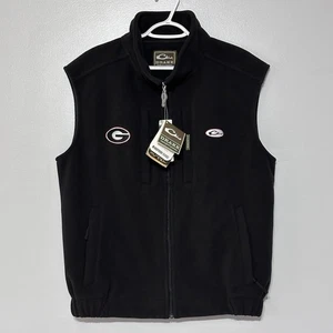 Drake Waterfowl NCAA Georgia Bulldogs Windproof Fleece Vest Mens Sz M Magnatech - Picture 1 of 10