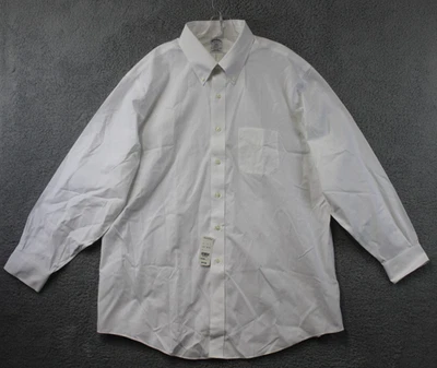Brooks Brothers Shirt Mens 2XL 18- 4/5 White Regent Non Iron Dress Button Up New - Image 1 of 4