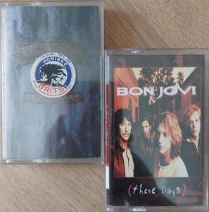 2 x BON JOVI Cassette Albums: NEW JERSEY & THESE DAYS - Picture 1 of 3