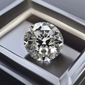 GIA Certified 3.45 CT Laboratory Grown Diamond Round Cut F Color VS1 Clarity SG8 - Picture 1 of 7
