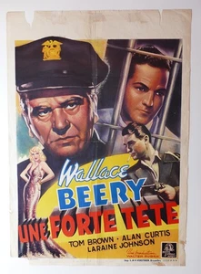 Une forte tete Wallace Beery Tom Brown affiche cinema originale 60x80 - Imagen 1 de 2