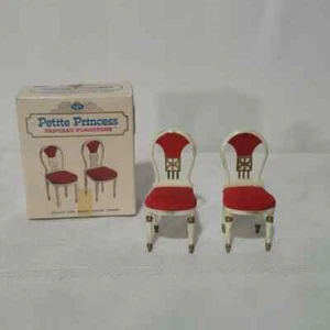 Ideal 1960s Petite Princess Dollhouse MCM Furniture Dining Room Host Chairs NOS - Picture 1 of 1