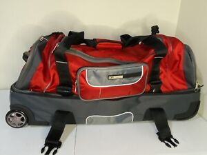 California Pak CalPak Red Duffle Luggage With Strap 32in Excellent Condition!