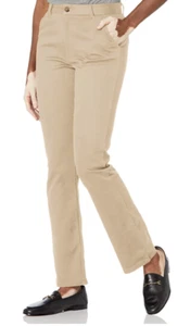 French Toast Women's Straight Leg Twill Skinny 5-Pocket Pant, Khaki, 13 Junior - Picture 1 of 2