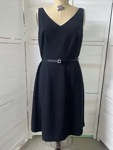 NWT LIZ CLAIBORNE Black Party Dress Evening Prom Gattered A-Line Lined Sz 12 - Picture 1 of 10