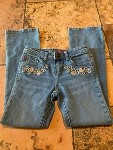 Size 7 Seven For All Mankind Jeans Girls floral Pants - Picture 1 of 5