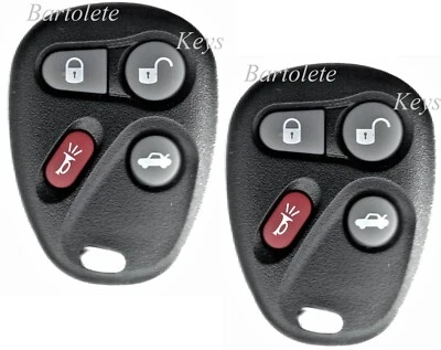 2 Remote Car Key Fob For Chevrolet 2001 2002 2003 2004 2005 Monte Carlo Impala - Image 1 of 4