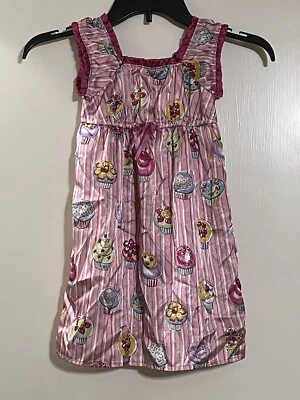 Nick & Nora Cupcake Pink Pajama Nightgown Sleepshirt Colorful Girls Sz XS (4/5) - Image 1 of 3