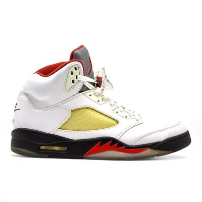 Nike Air Jordan 5 V Retro Para hombres Tenis Rojo Fuego Negro 136027-101 EE. UU. 12 Foto 1 de 4