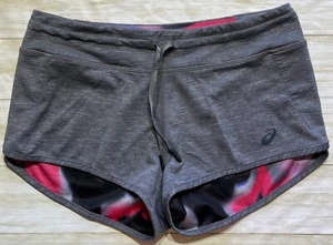 Asics Womens Dark Gray Running Drawstring Shorts Size M - Picture 1 of 9