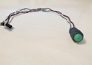 Round Green Push Button 4 Pin 3A250VAC R16-503 - Picture 1 of 5