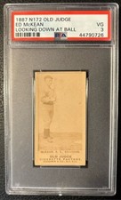 1887 N172 Old Judge Ed McKean Looking Down at Ball PSA 3