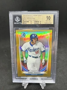 2014 Bowman Chrome Draft COREY SEAGER Gold Refractor /50 BGS 10 PRISTINE POP 2! - Picture 1 of 2