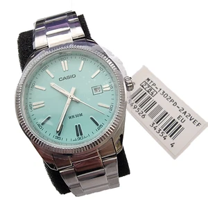 Nuevo reloj de pulsera Casio Aqua esfera azul 44 mm acero plateado MTP-1302PD-2A2VEF - Imagen 1 de 8