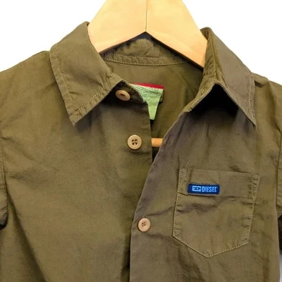 Diesel Casual Button Down Collared Shirt 3T Kids Toddler Child Brown - Image 1 of 4
