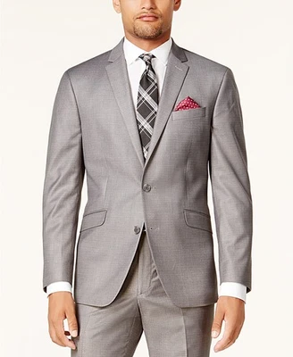 Kenneth Cole Hombre Gris Calce Ajustado Texturizado Tejido de Cesta Traje Chaqueta Blazer 40R Foto 1 de 3