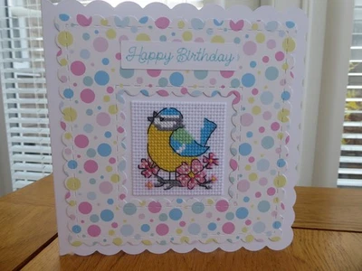 Completed cross stitch card - Birthday - Image 1 of 2
