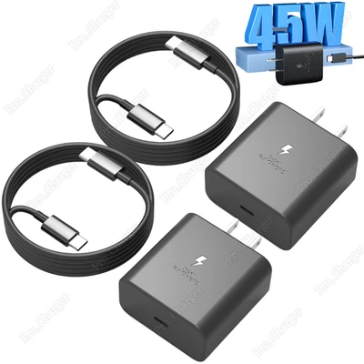 Cable adaptador de corriente cargador súper rápido USB C para Samsung S25 24 23 22 21 20 45W Foto 1 de 4