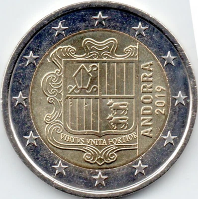 Moneda de  Andorra 2019 km#527 (Circulación Normal) Usada Ref. M2601 - Imagen 1 de 2
